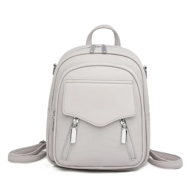 Fashion Personality PU Backpack Bags Women's All match Gray - Shop at LoveMi