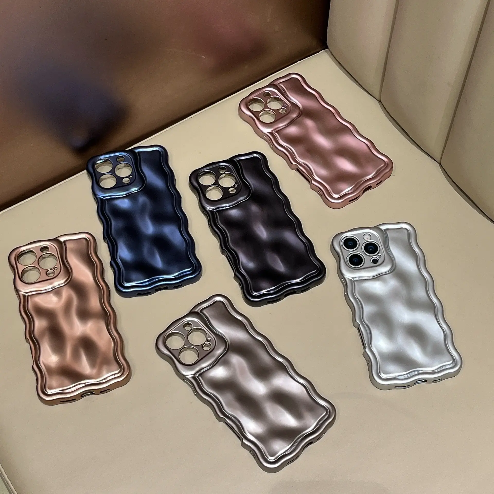 Matte Plating Wave Phone Case