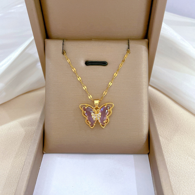 Filigree Butterfly Necklace For Women