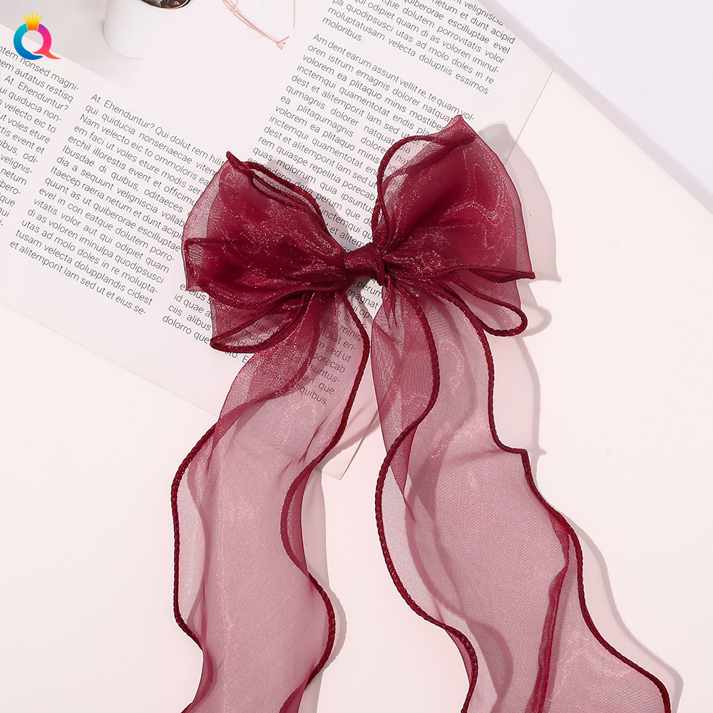 Bow Ribbon Duckbill Clip Super Fairy Breathable Side Clip