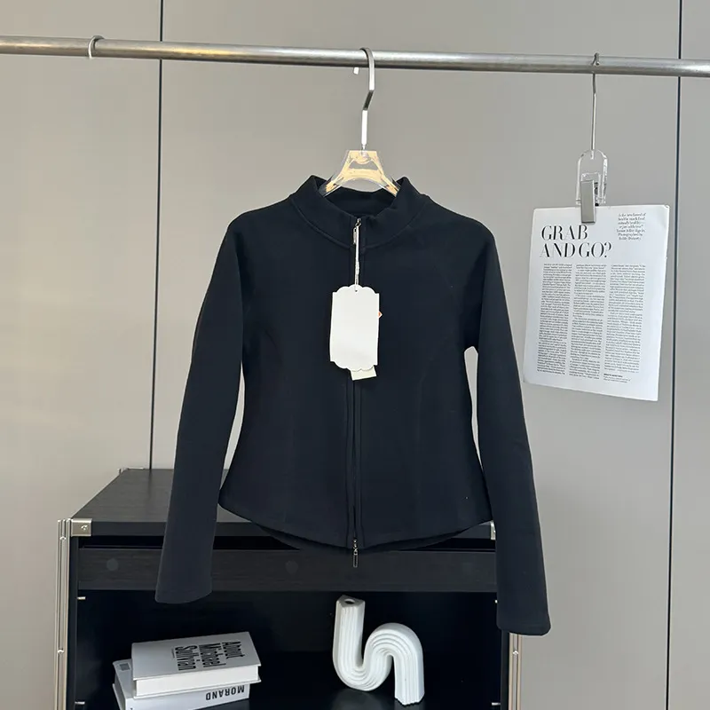 Women's Double Faced Fleece Thermal Cardigan Coat - Black