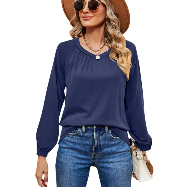 Women's Fashion Casual Loose Pullover Blue - Shop at LoveMi