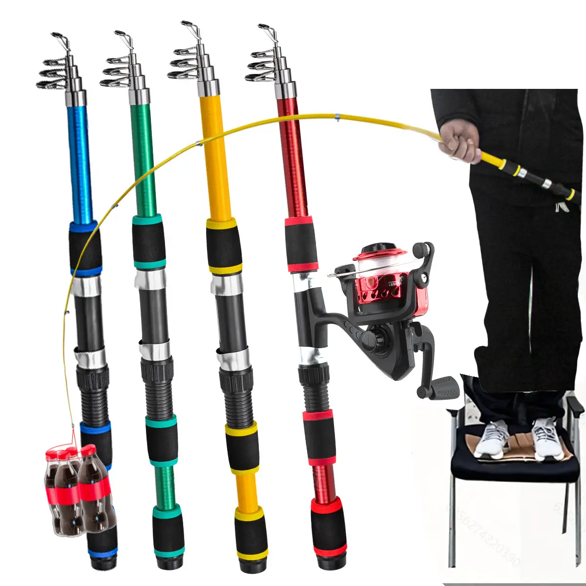 Children's Telescopic Lure Rod Short Section Glass
