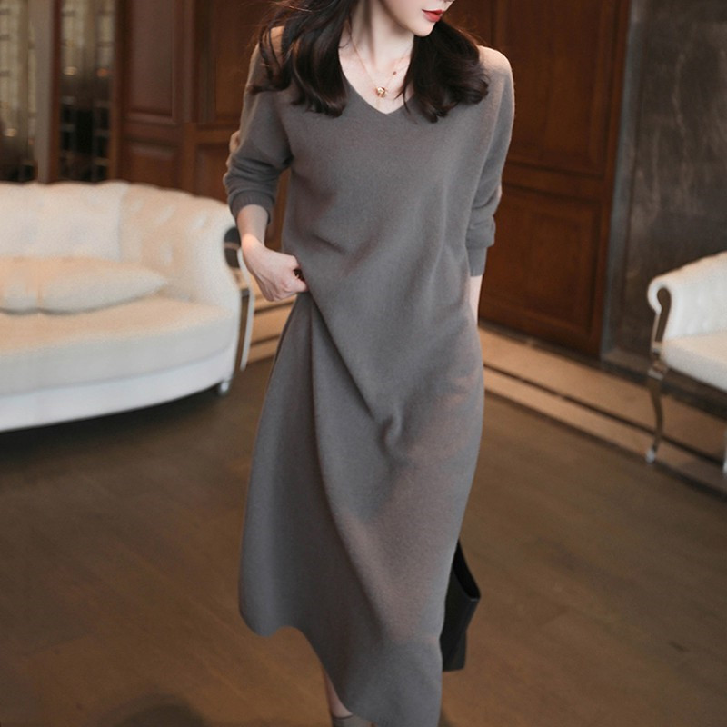 Wool Inner Wear Bottoming Skirt Dark Camel - Shop at LoveMi