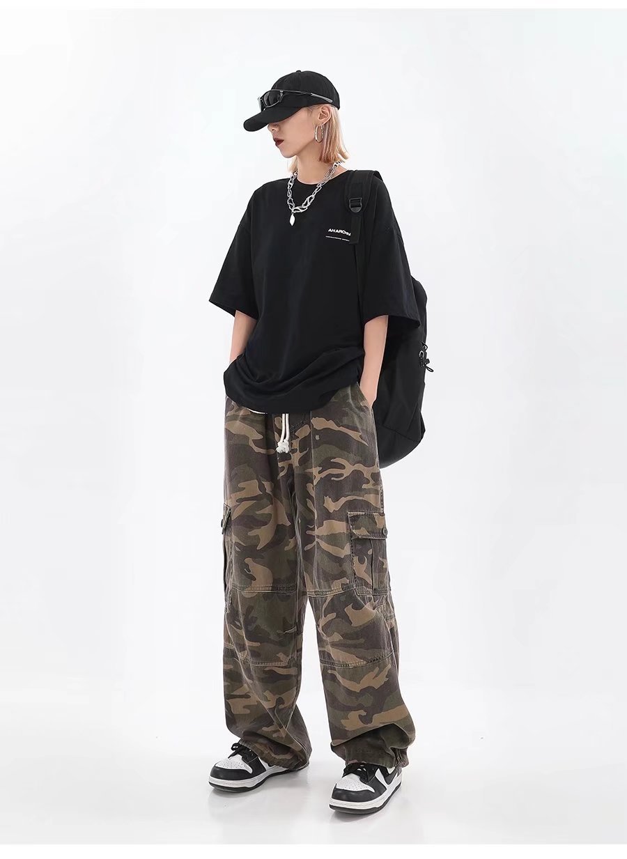Loose Casual Teenagers Straight Wide Leg Pants