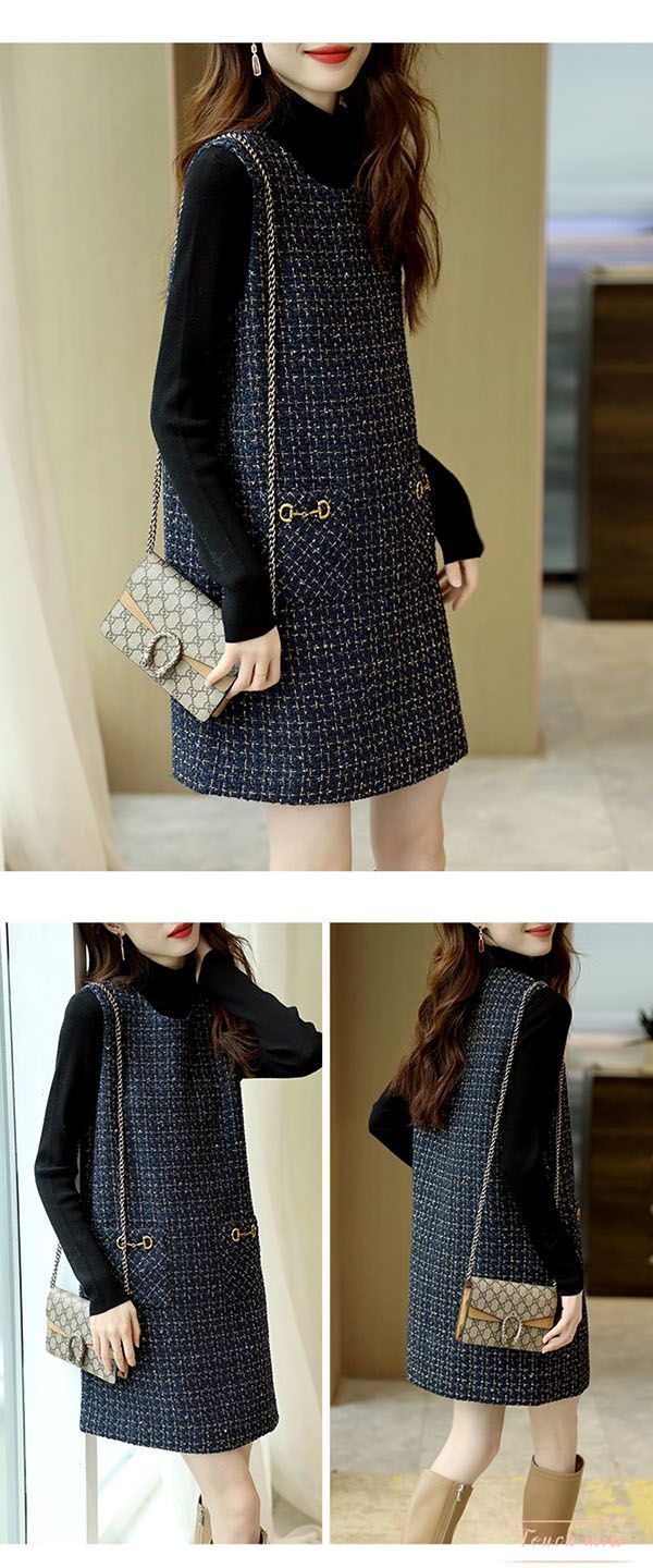 Slim-fit Round Neck Light Luxury French Vest Dress 13 Slim-fit Round Neck Light Luxury French Vest Dress