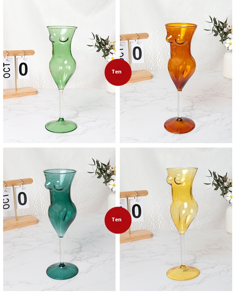 Beauty Champagne Glass Creative Cocktail Glass Nude Women's Cup Personalized Goblet Barware
