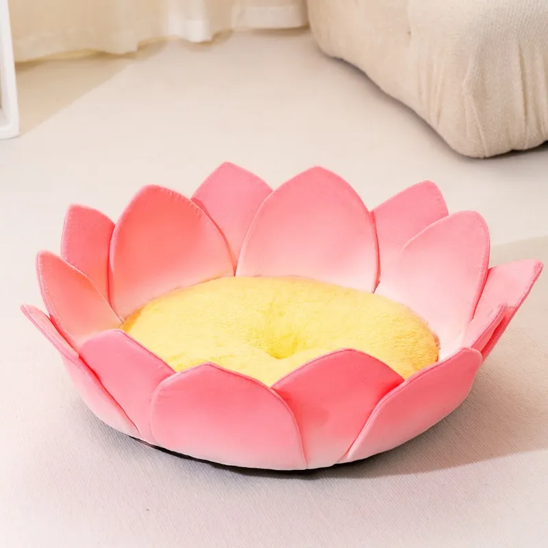 Lotus Petal Cat Nest Four Seasons Universal Thermal Mat Pet Bed Supplies - Lotus Pink