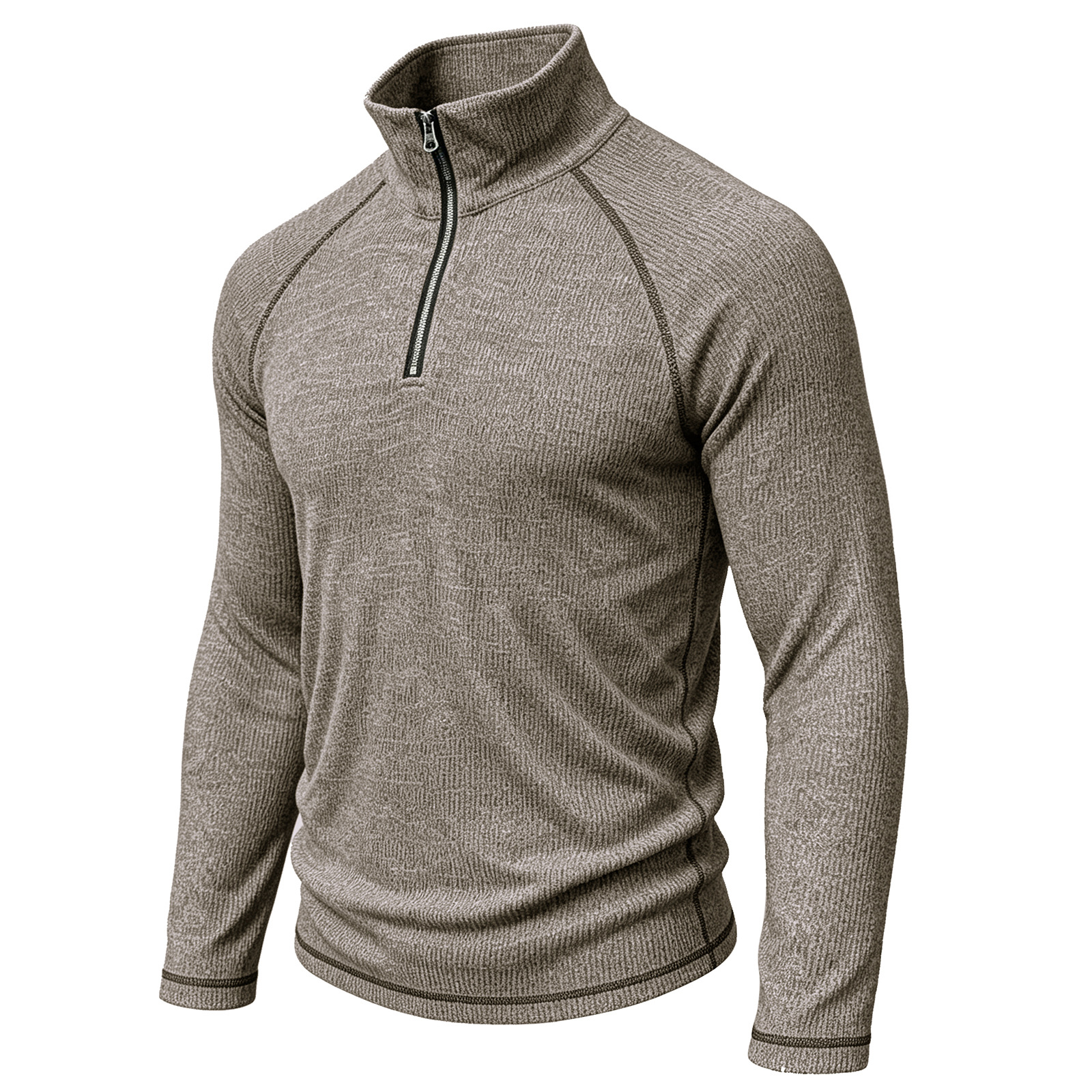 Men's zip-up turtleneck top
