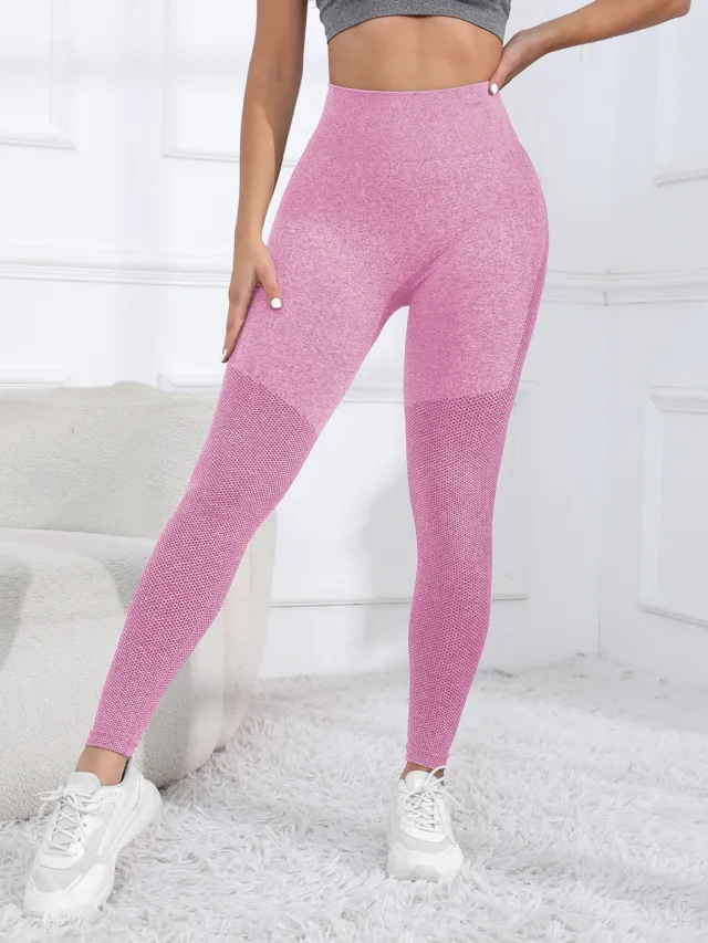 Seamless Sports Quick drying Breathable Fitness Body Shaping Pants Pink - Shop at LoveMi