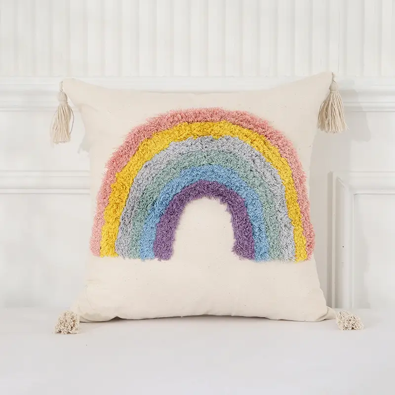 Bohemian Bed Breakfast Style Light Luxury Tufted Cushion Pillow Cover