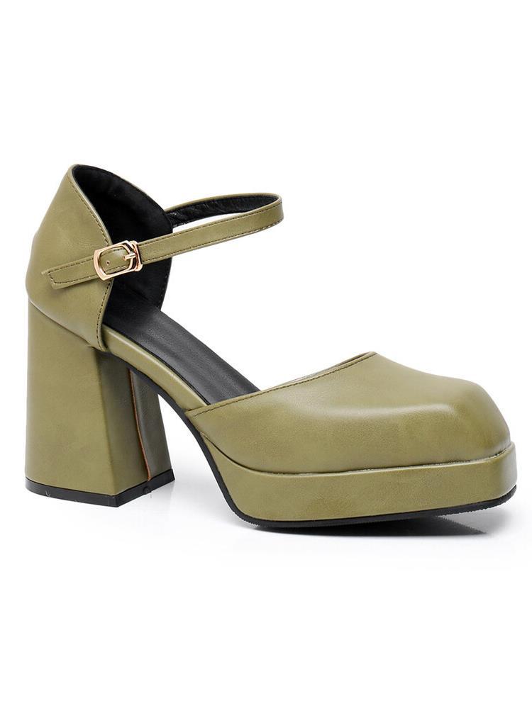 Square-Toe High Heels, picture 3 of 5