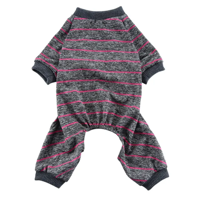 Summer Dog Clothes Striped Home Pajamas Thin Rose Red - Shop at LoveMi