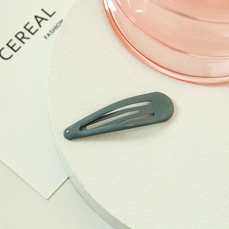 Drop-shaped Clip Paint Epoxy Female BB Clip Headdress Hairpin - No.17