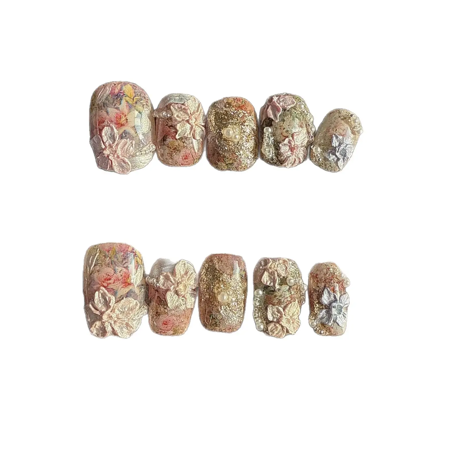 High-end Personalized Short-style Handmade Wearable Nails