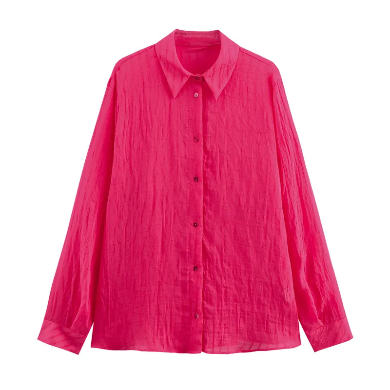 Long Sleeve Thin Flyaway Jacket Casual Striped Shirt - Picture Color-S