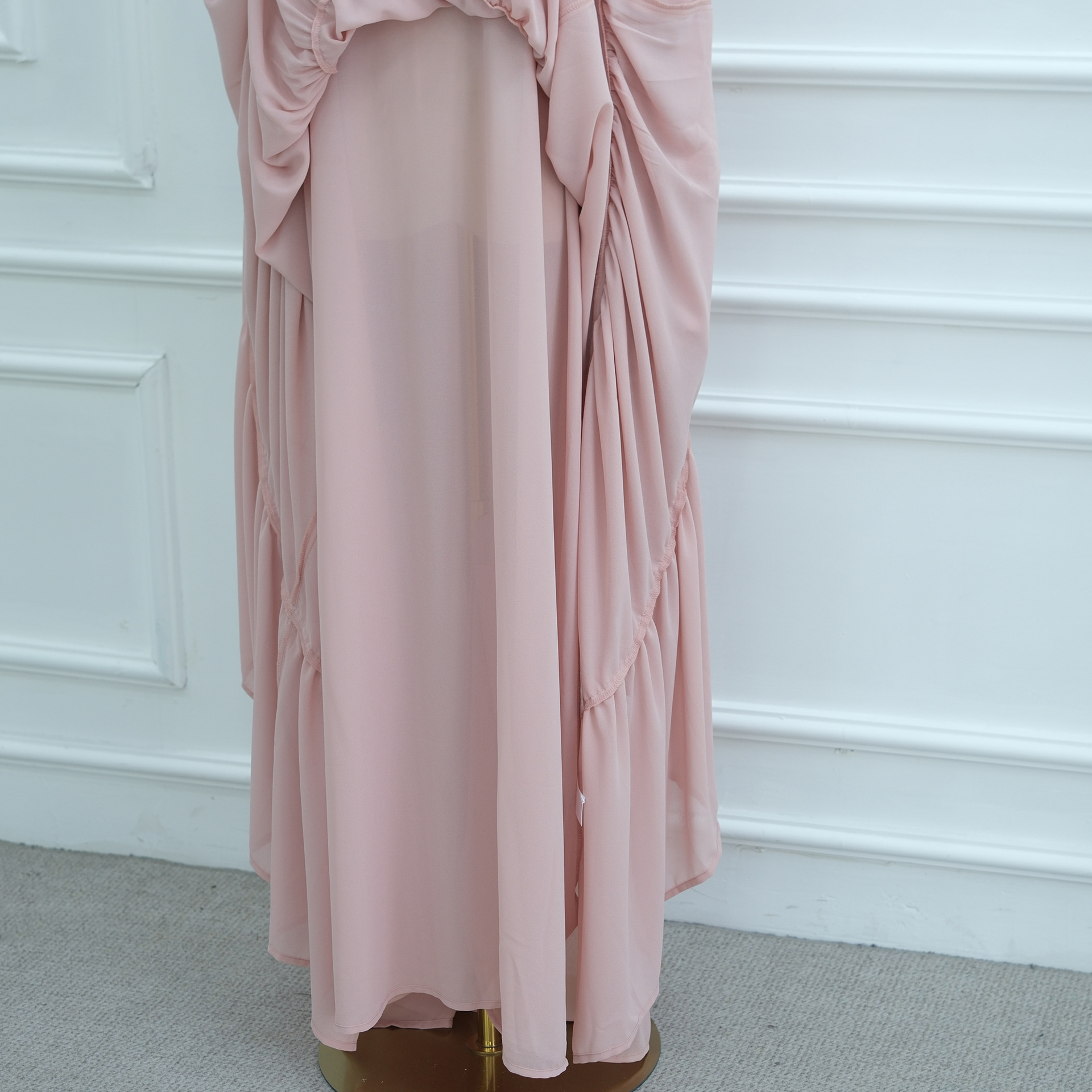 Lace-Trim Long-Sleeve Tiered Maxi Dress — product details and sizing image 15