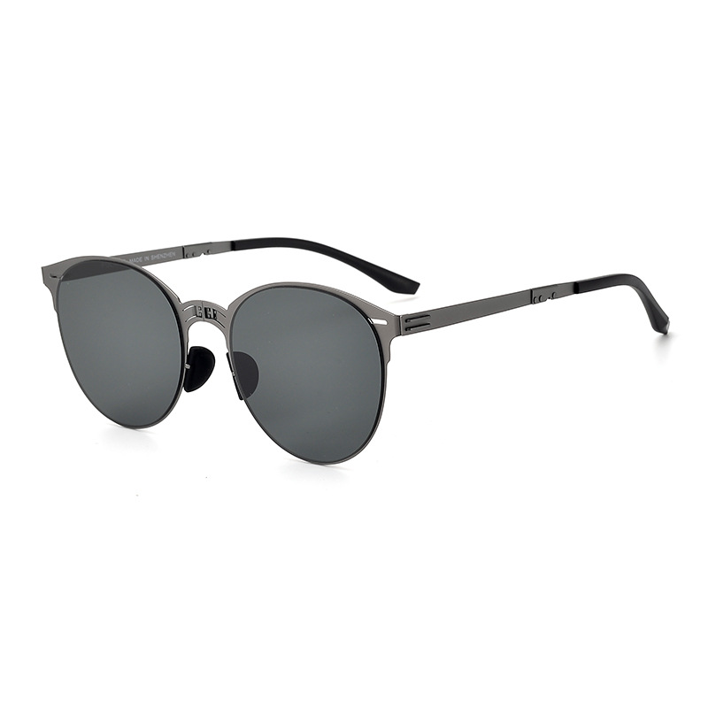 Lightweight Folding Men's Stainless Steel Fashion Vintage Sunglasses
