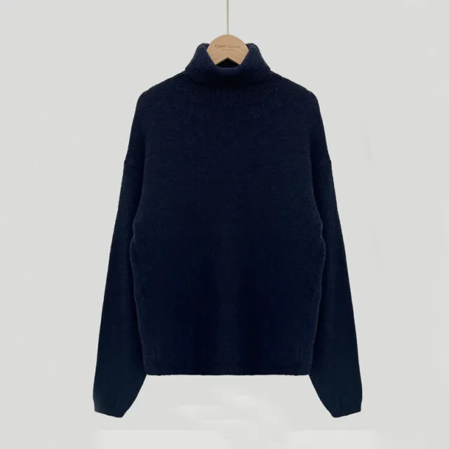 Women's All matching Base Knitwear Deep Sky Blue - Shop at LoveMi