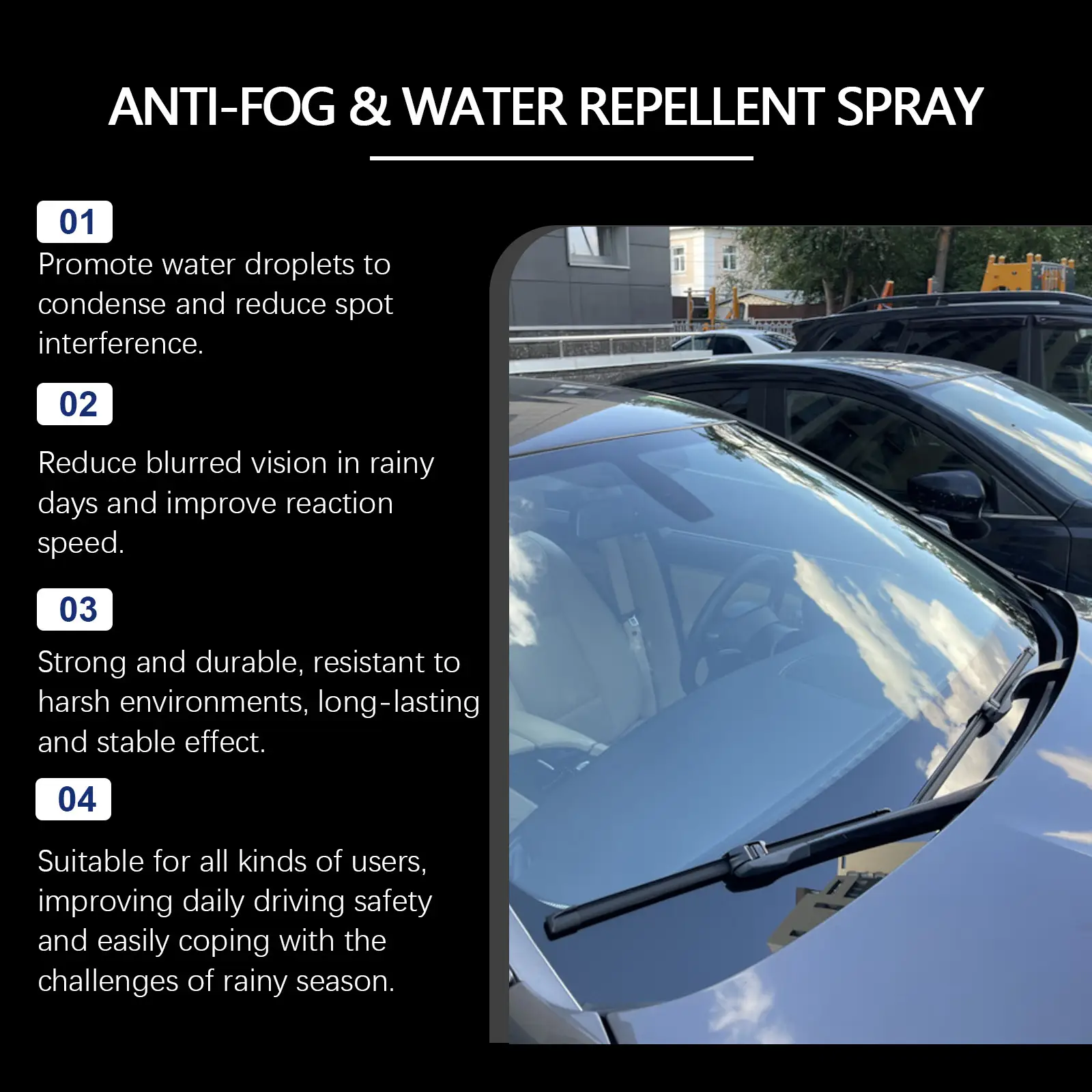 Car Window Rainwater Proof Cleaning Stain Removal Car Glass Waterproof Spray