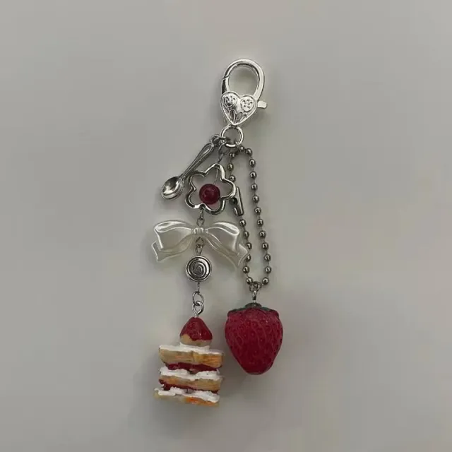 Small Cake Beaded Handmade Small Dessert Metal Pendant Cute Cake - Shop at LoveMi