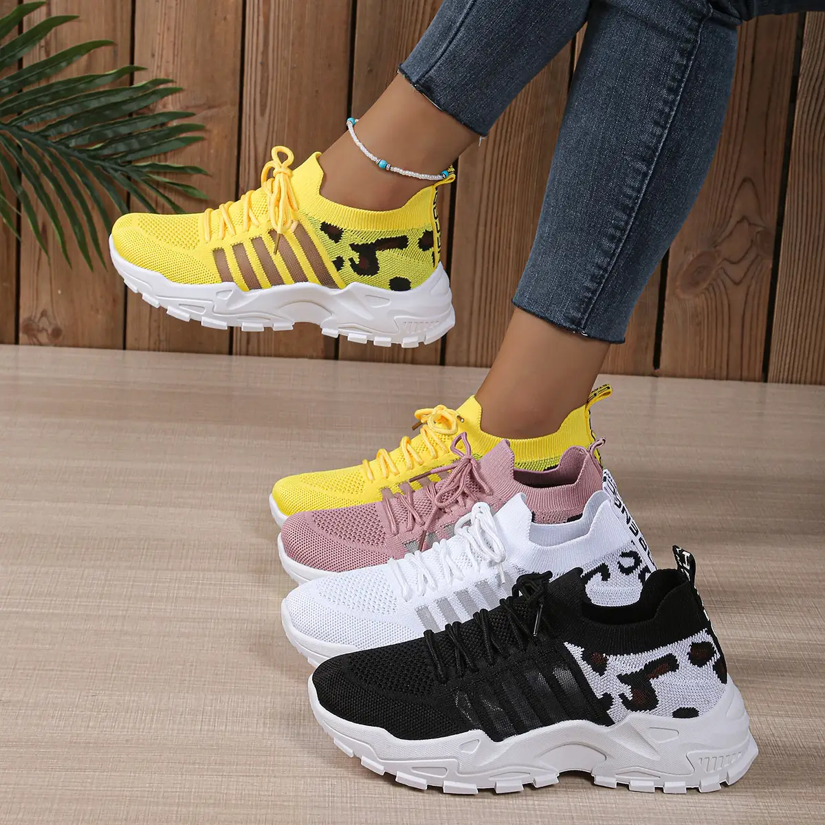Womens Summer Shoes Versatil Stylish Breathable Mesh Sneakers