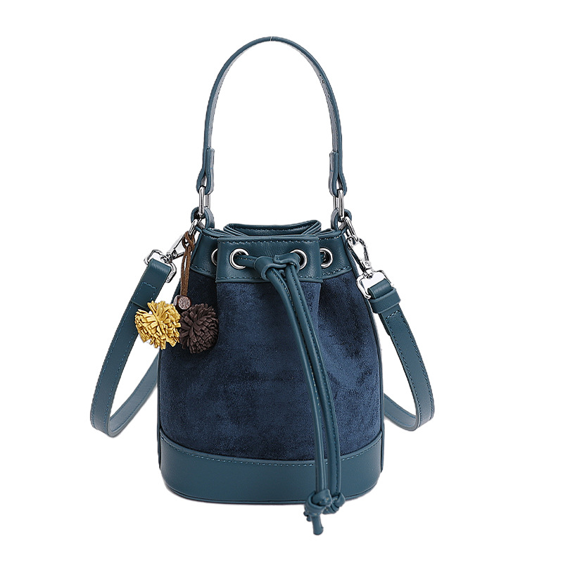 Drawstring Handle All-Match Bucket Bag For Women