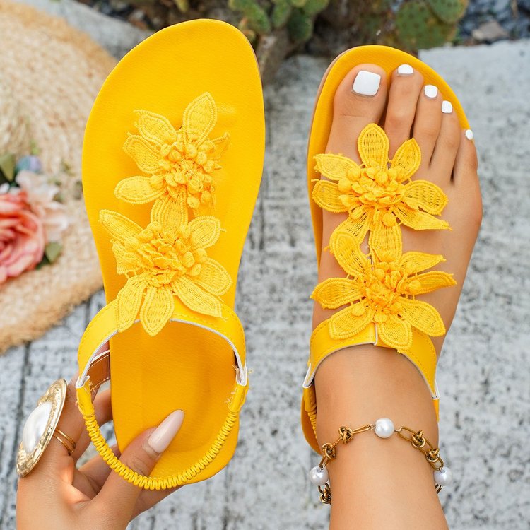 Floral Flip-Flop Sandals, picture 4 of 8