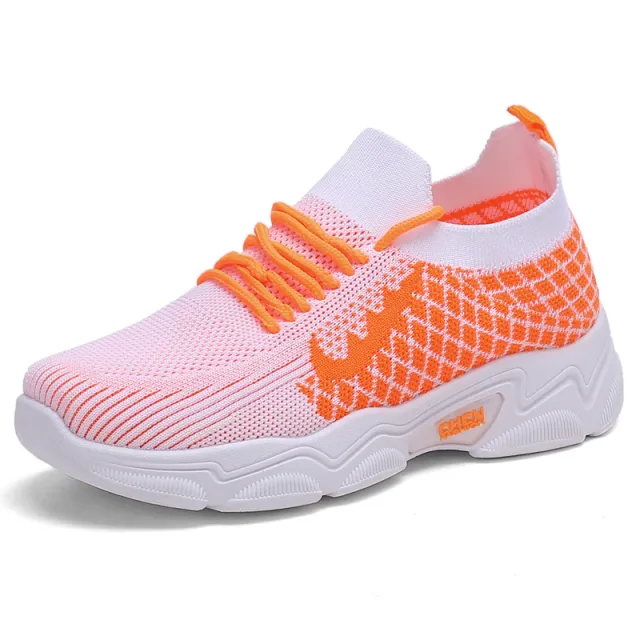 Casual Multicolor Breathable Sneaker Female Student Orange - Shop at LoveMi