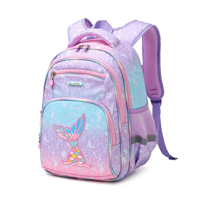 Primary School Boys Large Capacity Children's Backpack Space Schoolbag Ocean Fishtail 16 Inch - Shop at LoveMi