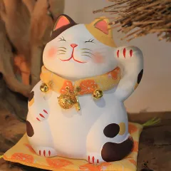 Cat Ceramic Decoration Japanese Decorative Lucky Cat Blessing Pet Cat Home Decoration - Lm0609 Spot - View 1