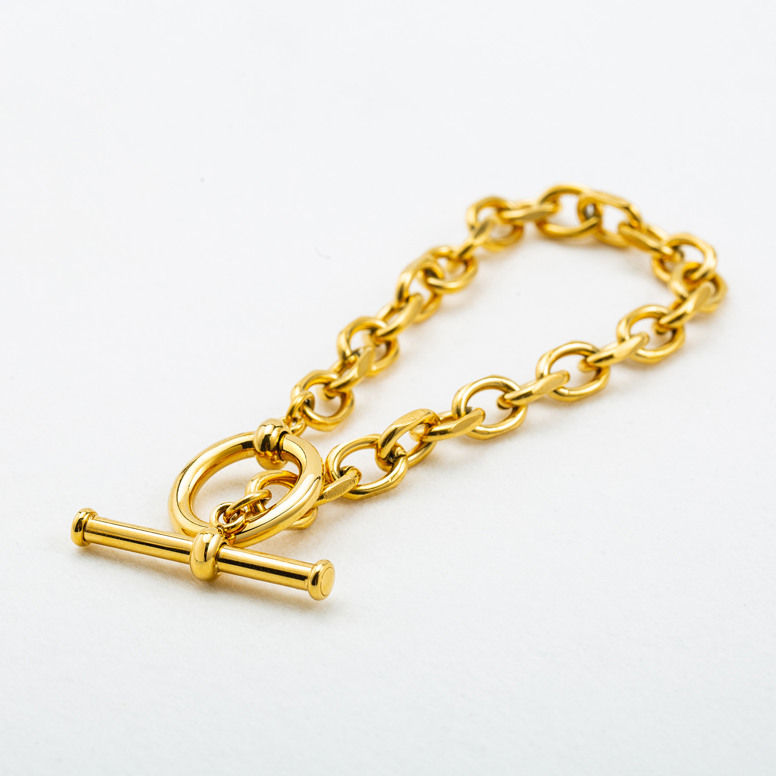 Gold-Plated Cross-Chain Bracelet, picture 2 of 4