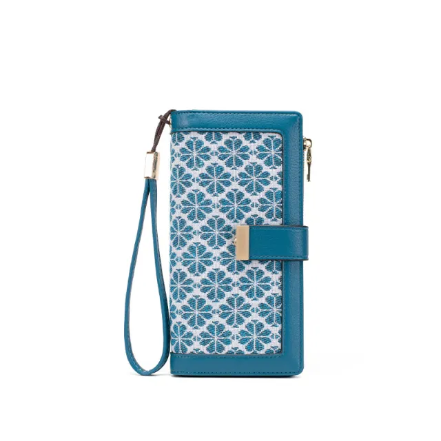 Long Buckle Women's Wallet Large Capacity Blue - Shop at LoveMi