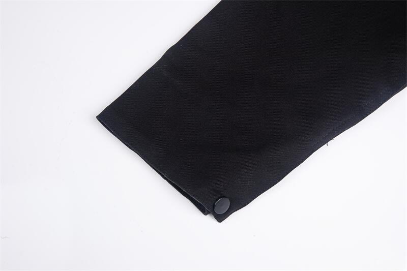 Cropped Loose-Fit Black Men’s Jacket with Side Seam Pockets Cropped Loose-Fit Black Men’s Jacket with Side Seam Pockets