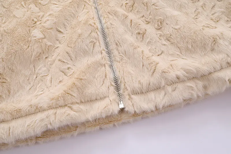 Butterfly Paste Cloth Embroidery Plus Double-sided Plush Stand Collar Coat
