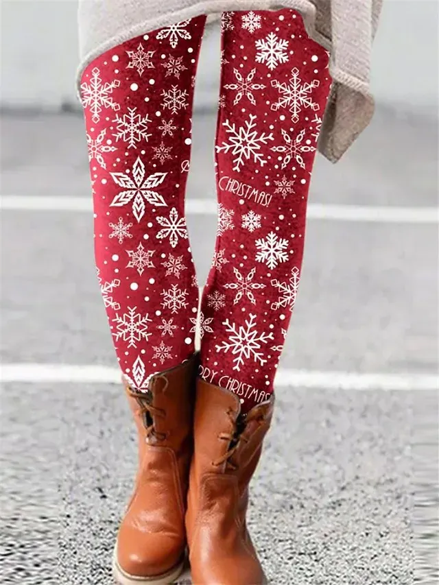 Christmas Leggings European And American Elastic Women - 2 Style-S