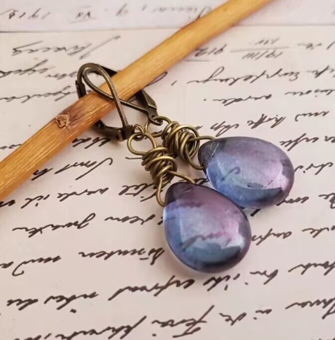 Retro Style Purple Gem Bulb-shaped Fashion Creative Ear Clip