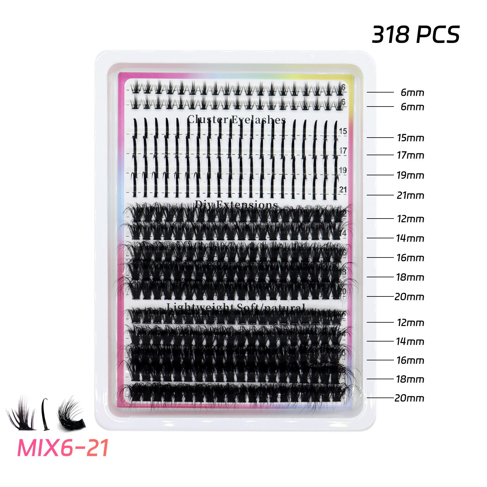 Fairy-style Segmented Fluffy And Densely Packed False Eyelashes