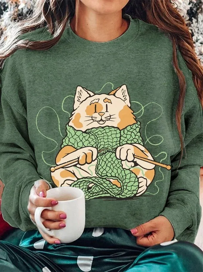 Women's Loose Casual Comfortable Versatile Daily Printing Sweater - Styleg7Z4324-Xl