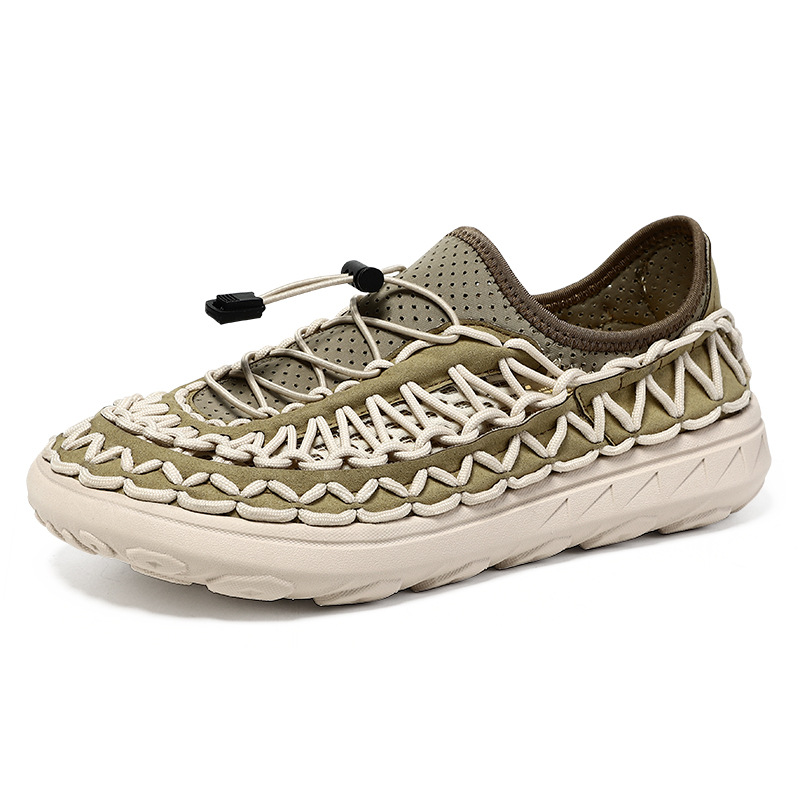 Mens Breathable Openwork Casual Mesh Slip-on Shoes