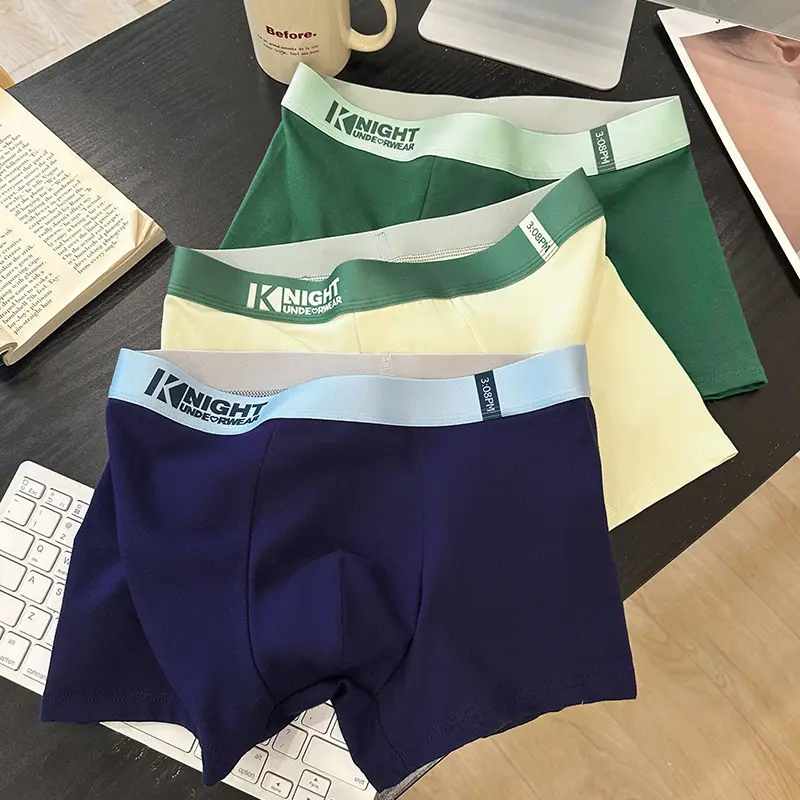 Simple Letter Men's Underwear Cotton Antibacterial Breathable