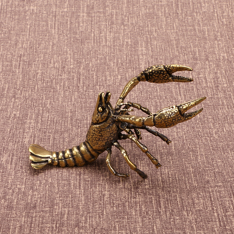 Solid Brass Lobster Ornament, Solid Copper Cast Tea Pet, Antique Copper Art Brass - Shop at LoveMi