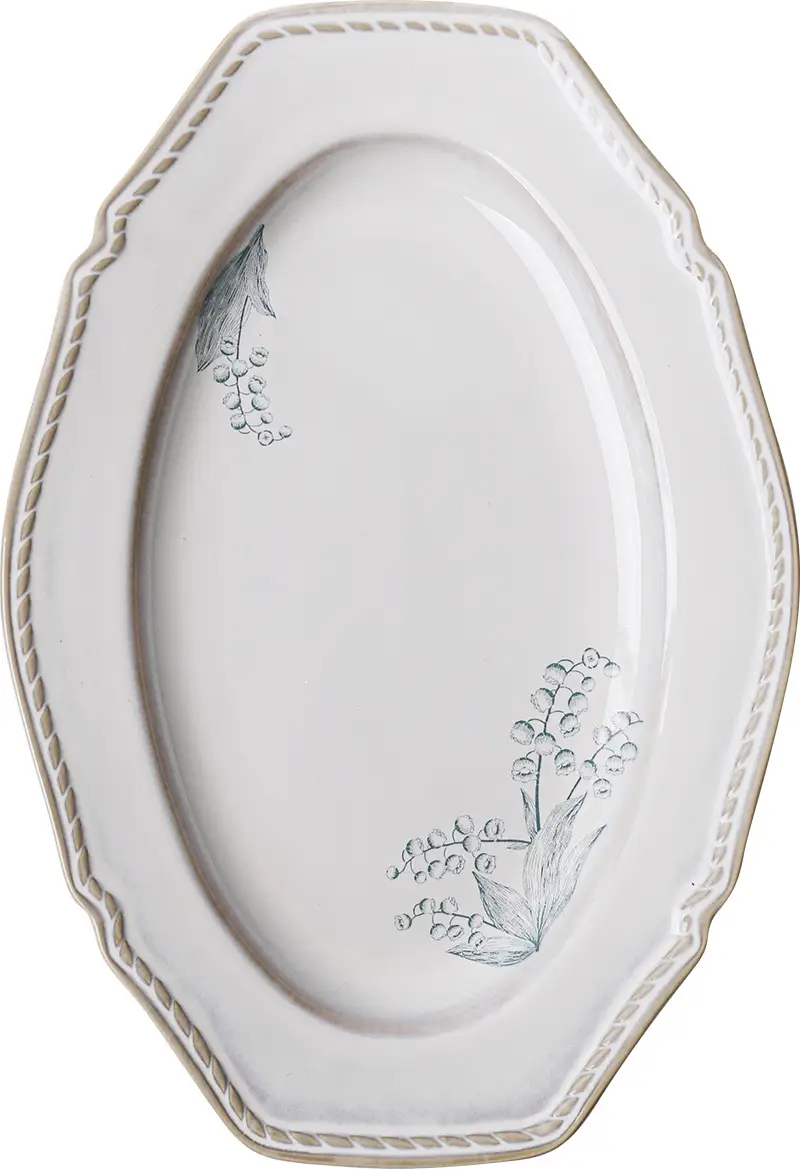 Ceramic Tableware Underglaze Rice Dinner Plate Fish Dish Mug Soup Bowl
