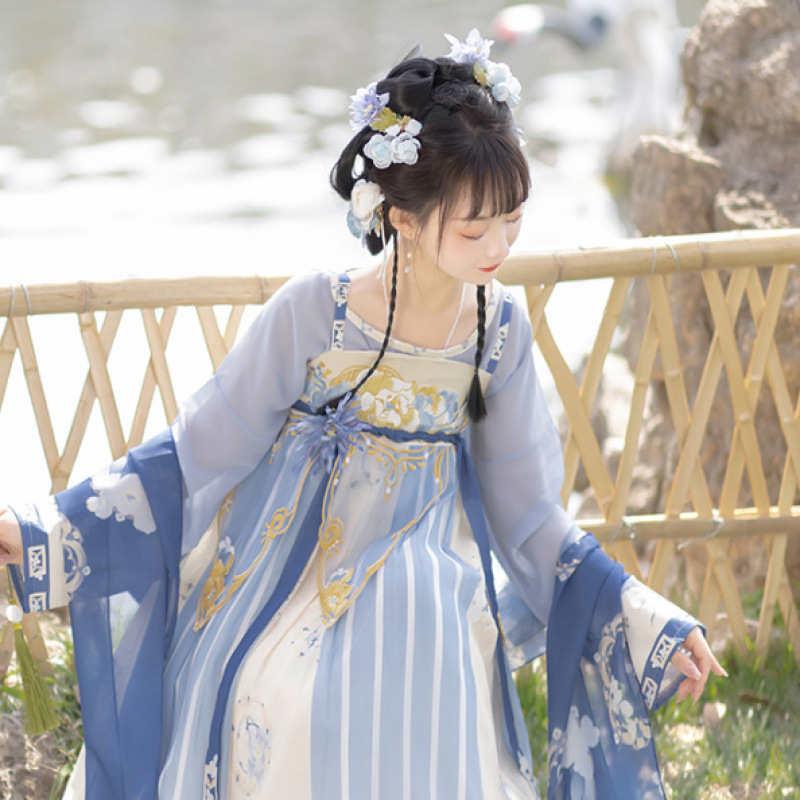 Blueberry Jam Embroidered Chest Han Elements Suit Red - Shop at LoveMi