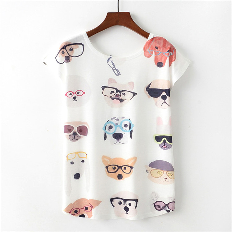 Title 1, Glasses puppy print T-shirt