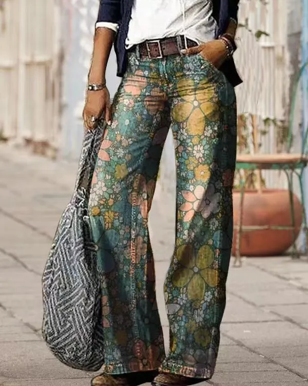 Diagonal Cloth Jeans 3D Pattern Casual Pants Abprev1Yj901 L - Shop at LoveMi