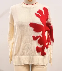 Christmas 3D Floral Contrast Colour Crewneck Personalised Sweater - Floral - View 1
