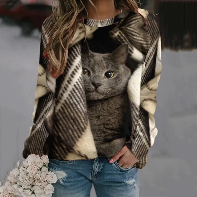 Women's Pullover Round Neck Irregular Sweater Afo 3313 L - Shop at LoveMi