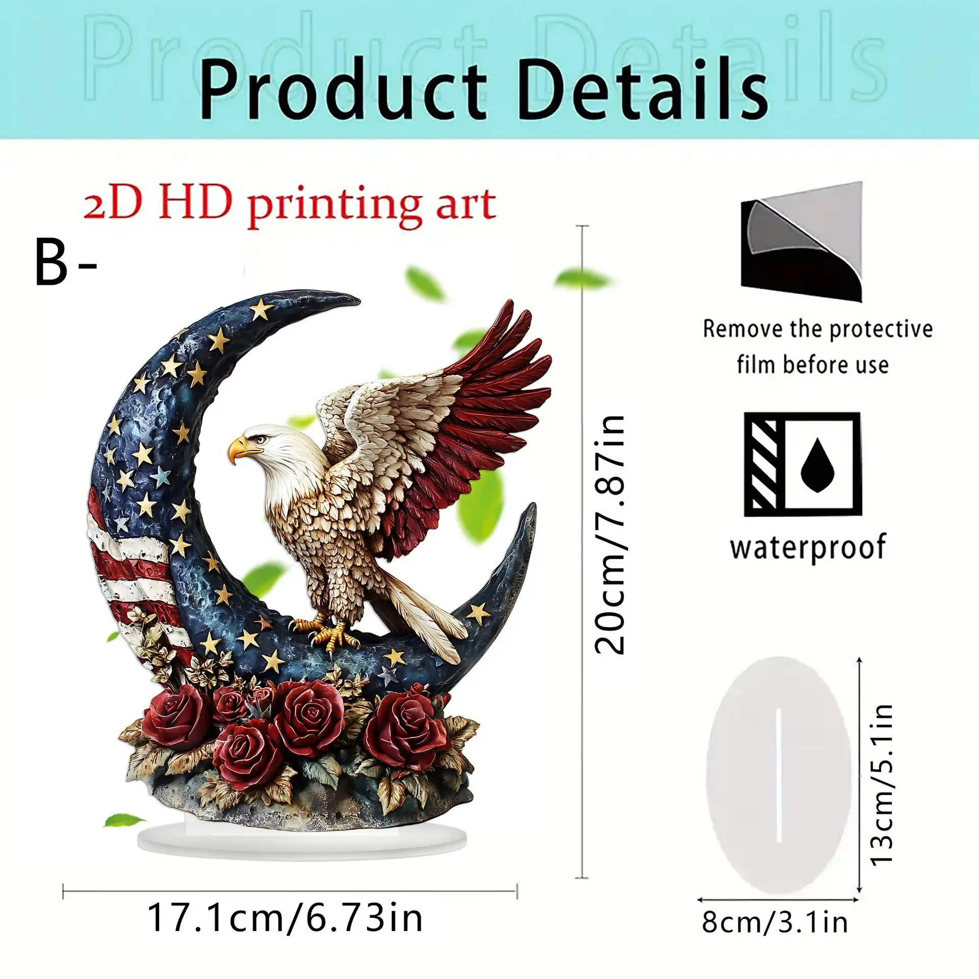 Eagle Independence Day Holiday Decoration 2D Flat Acrylic