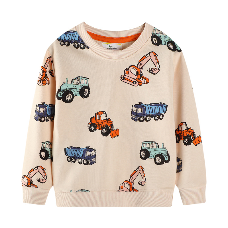 Sweatshirt With An Excavator Design Boys Clothing